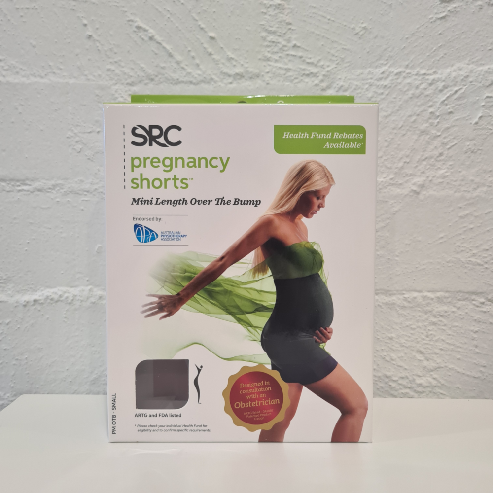 SRC pregnancy shorts designed to provide pregnancy pain relief and support