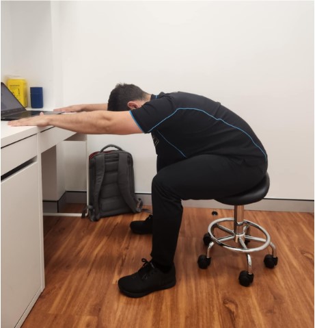 Seated Shoulder/Lats Stretch